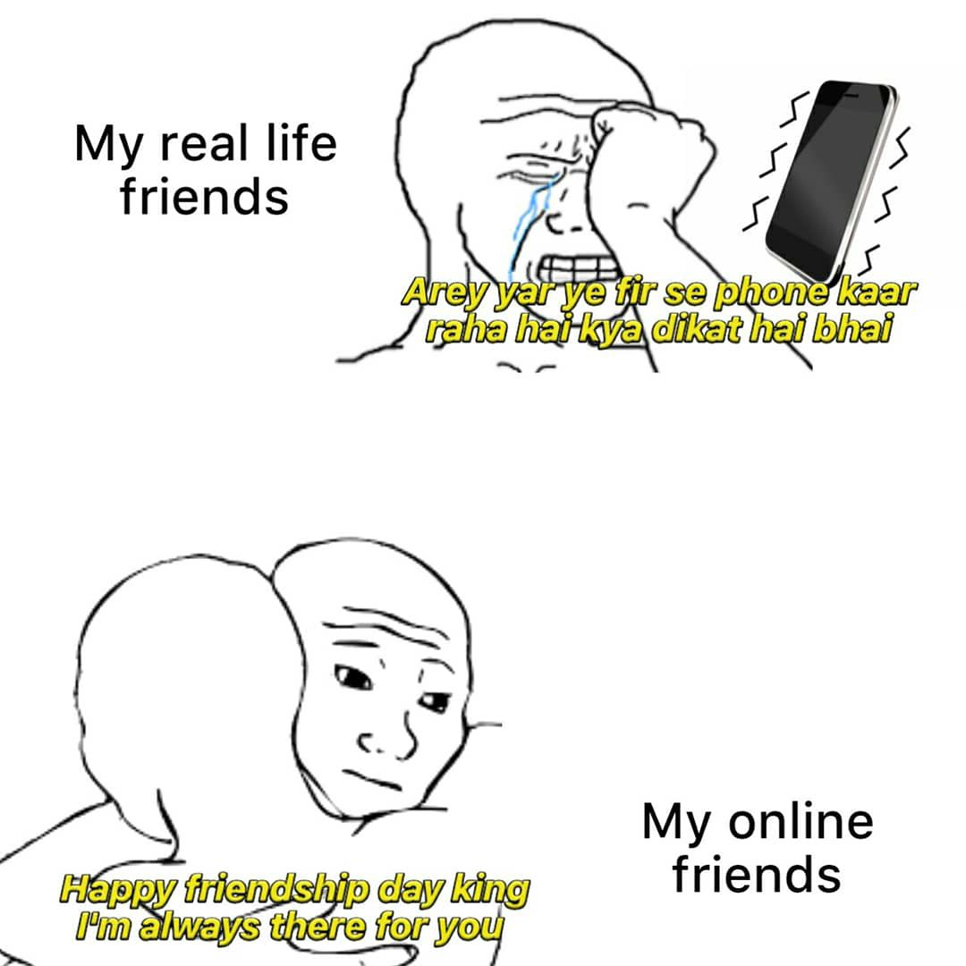 Online friends VS Real life friends