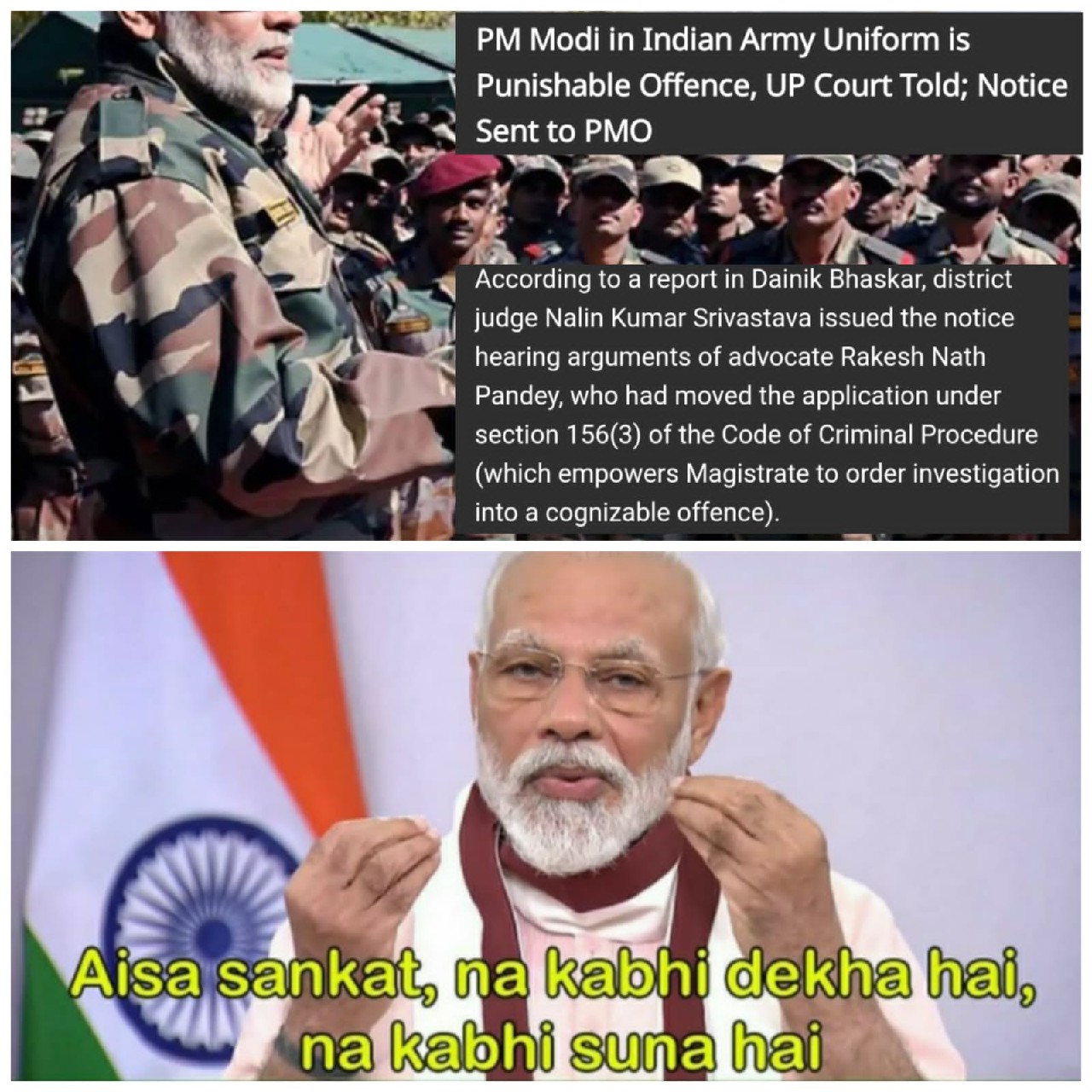 Modi Wearing Indian Army Uniform Is A Punishable Offence